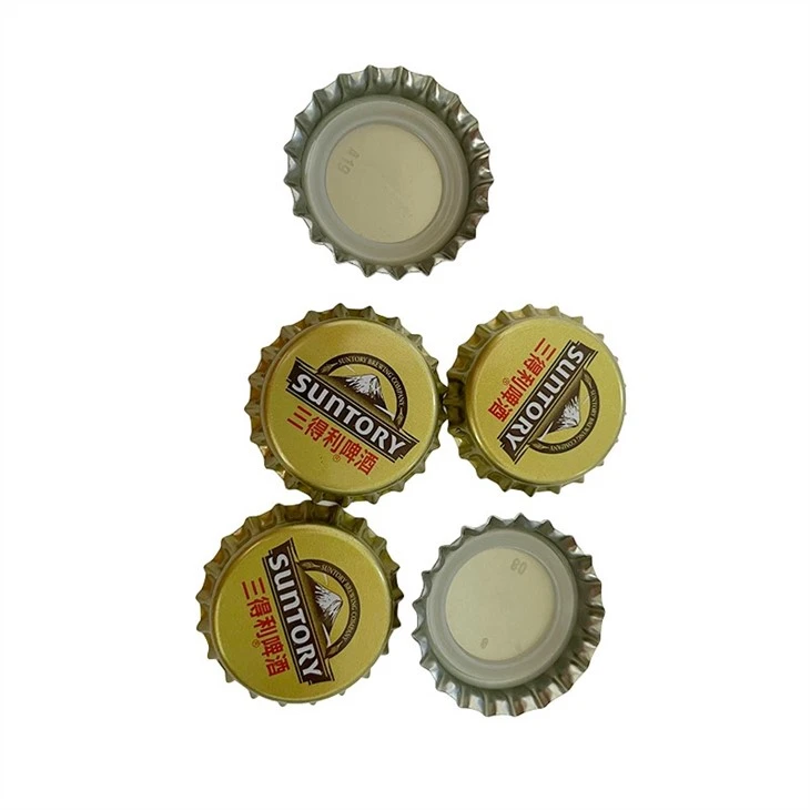 face and liner sides of metal crown cap